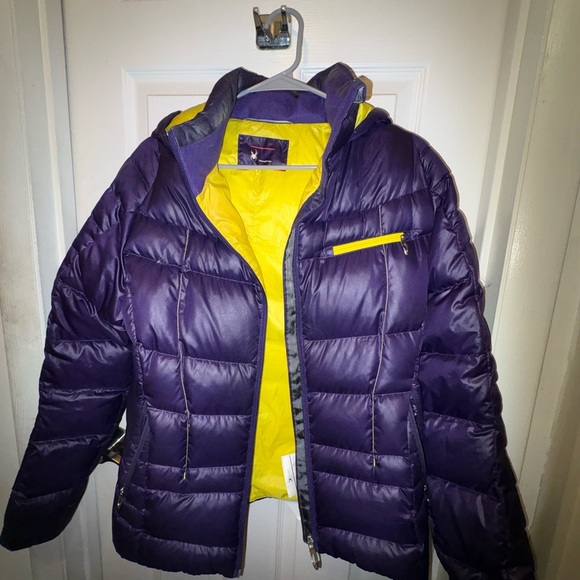 Spyder Timeless Hoodie Down Jacket | Puffy Hooded Insulated Coat women’s large - Picture 1 of 4